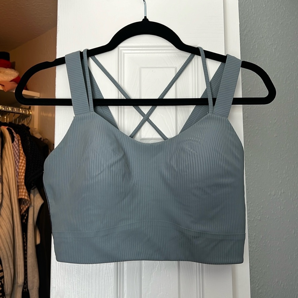 Like a cloud ribbed longline bra D/DD